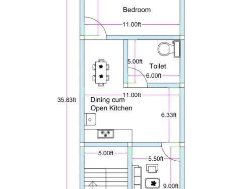 12X35.83 1BHK
