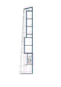 13x100 commercial shop layout plan with multiple rental units staircase and toilet