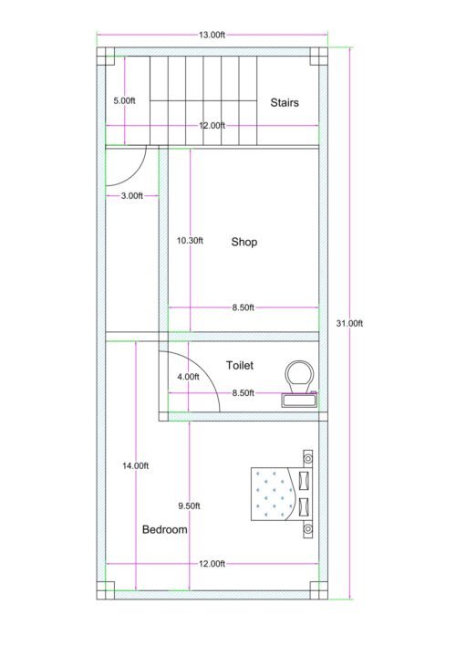 13X31 1BHK