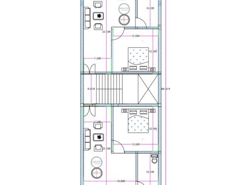 15.33X84 2BHK 2FLATS