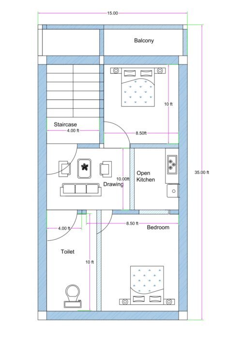 15x35 2BHK 2