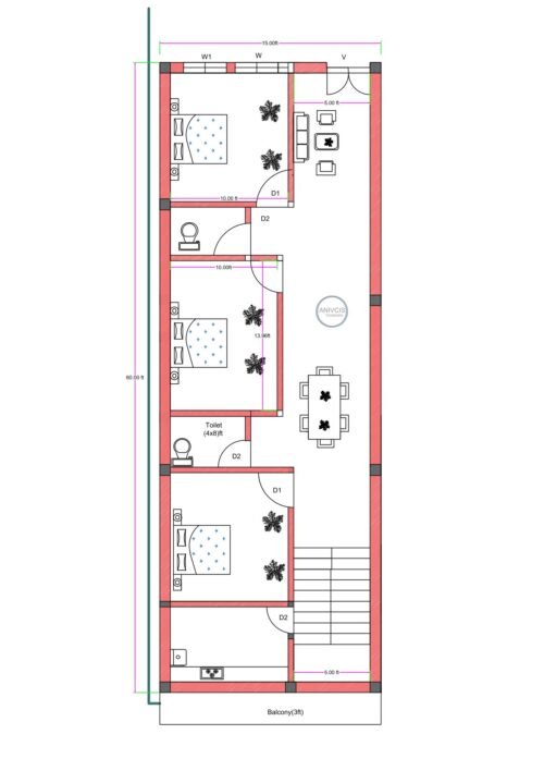 15x75 3BHK
