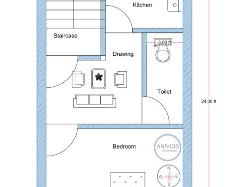 16x24 ft 1BHK