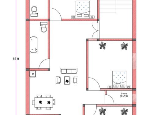 25x53 3 BHK