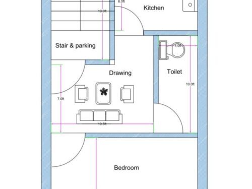 17x30 ft 1BHK