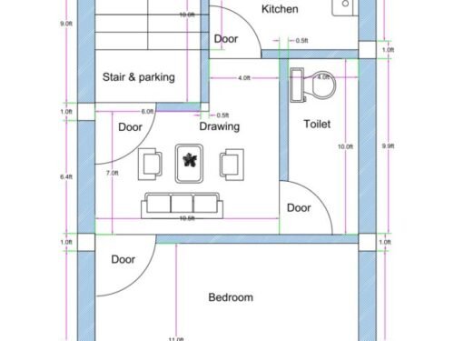 17x30 ft 1BHK 2