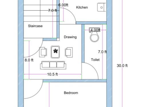 17x30 ft 1BHK 3