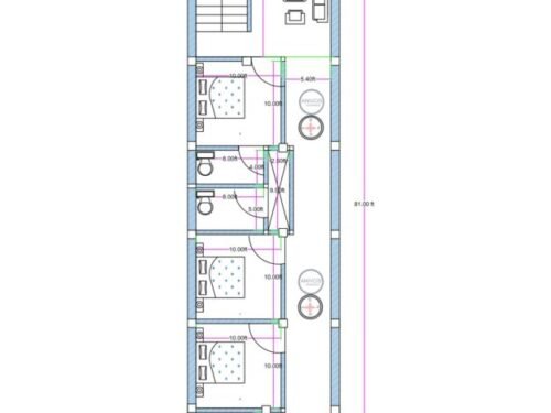 17x70 ft 3BHK