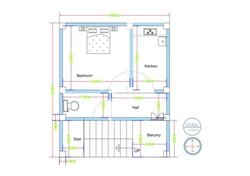 18x22 ft 1BHK