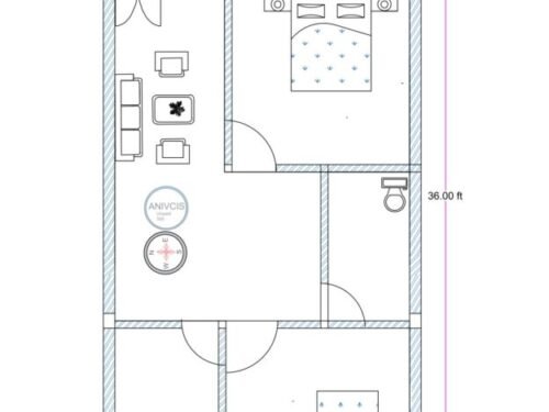 18x36 ft 2BHK
