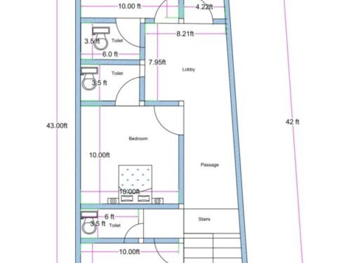 18x43 ft 3btks trapezoidal