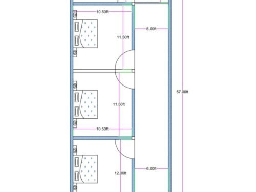 18x57 4 room 3 toilet stairs2