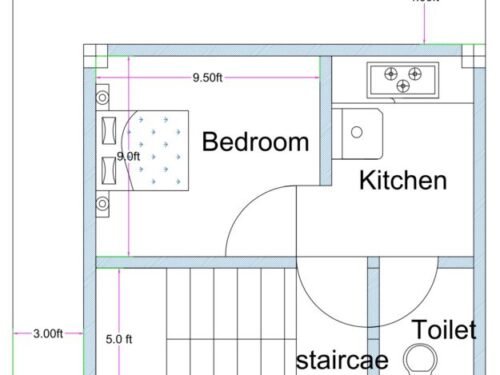 16x17 ft 1BHK on 20x20 ft Plot