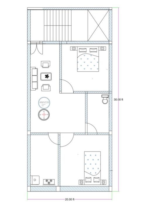 20x30 ft 2BHK