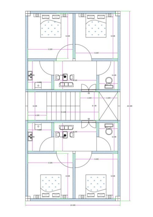 20x40 2 BHK
