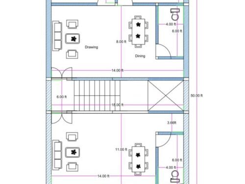 20x50 2BHK 2Flats