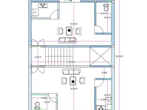 20x50 2BHK 2Flats 2