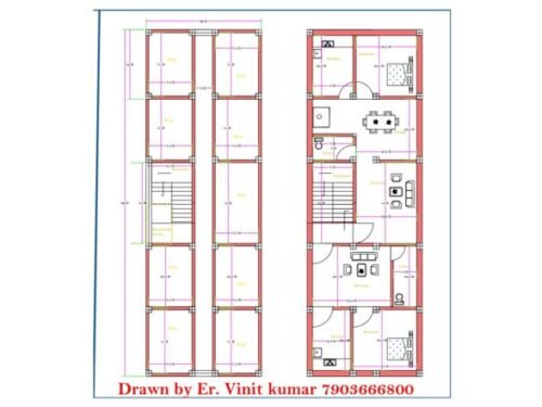 20x60 ft Ground Floor Shops First Floor 1BHK 2Flats