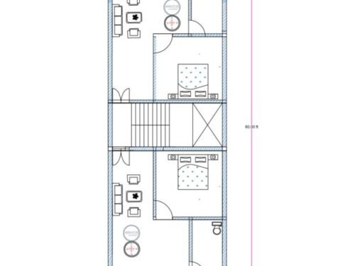 21x60 ft 2BHK 2Flats