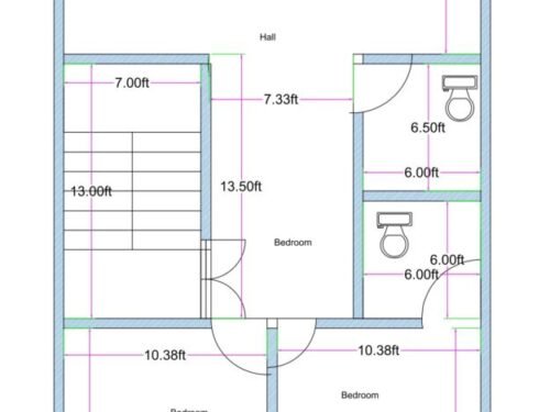 22.25x38 2BHK2T