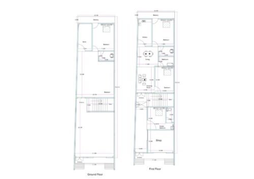 22x73 ft 2BHK 1 Shop Ground Floor +First Floor