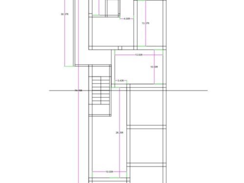 22x75 ft 2BHK 2Flat layout
