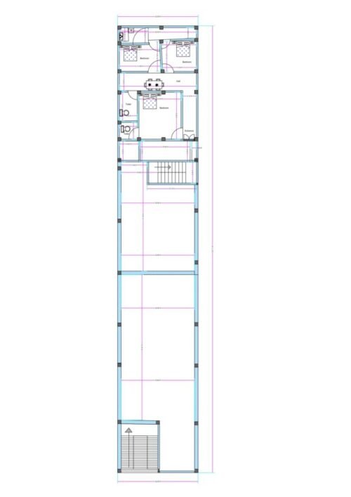 23x127 ft 2BHK + Showroom