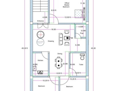 23x45 ft 3BHk