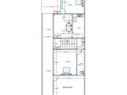 24.95x93.50 ft 5BHK