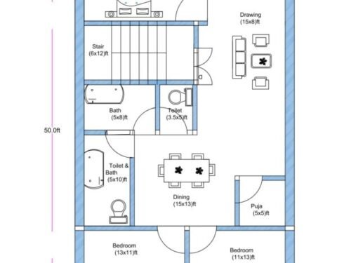 24x50 ft 3BHK