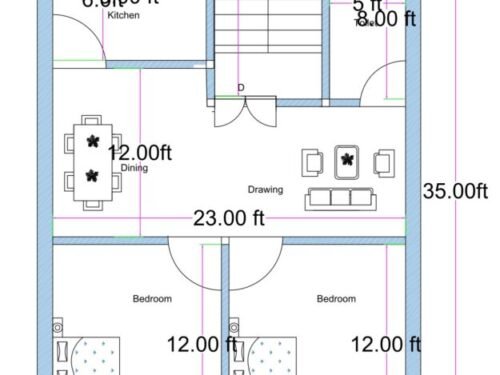 25x35 ft 2BHK 2
