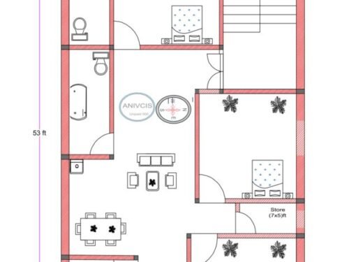 25x53 ft 3BHK 2