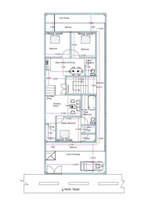 25x66 ft 3BHK Luxury