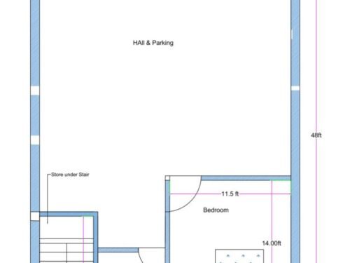 28x40 ft Basement