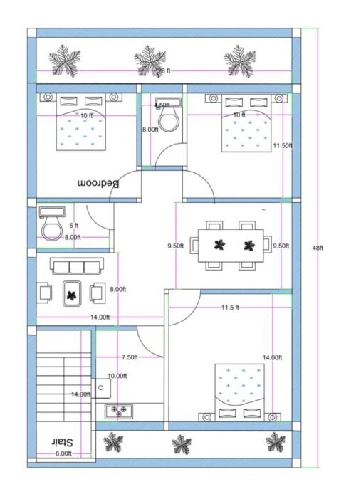 28x48 ft 3BHK Luxury 2