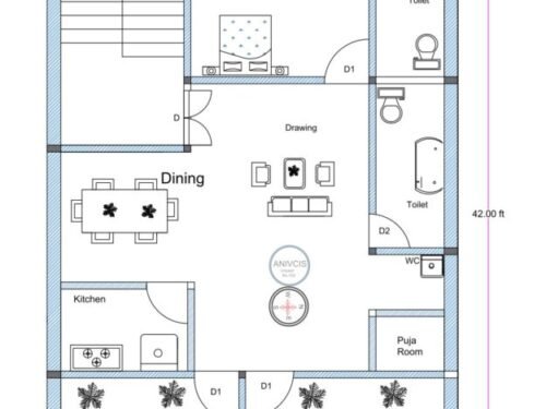 30.5x47 ft 3BHK
