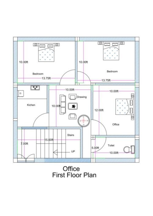 30x30 ft 3BHK