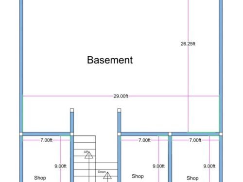 30x40 ft 3Shops + Parking Ground Floor
