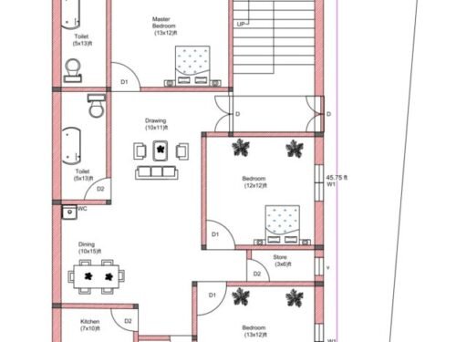 30x45 ft 3BHK Luxury