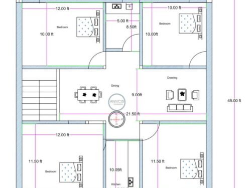 30x45 ft 4BHK Luxury