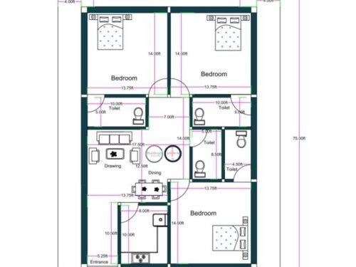 30x45 ft 3BHK Luxury Advanced