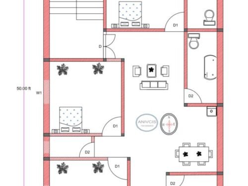 30x50 ft 3BHK