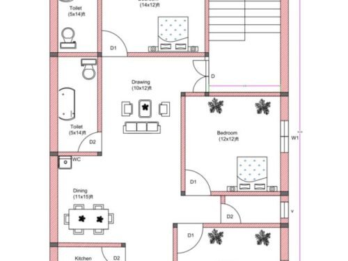 30x50 ft 3BHK 2