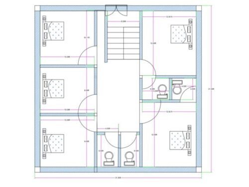 31x31 5Bedroom toilets Hotel/Lodge/Hostel 2