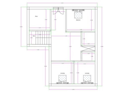 32x36 3BHK +1Shop