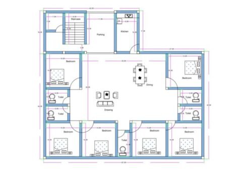 40x60 ft 6BHK