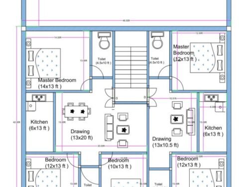 42x46 2BHK & 3BHK 2Flats