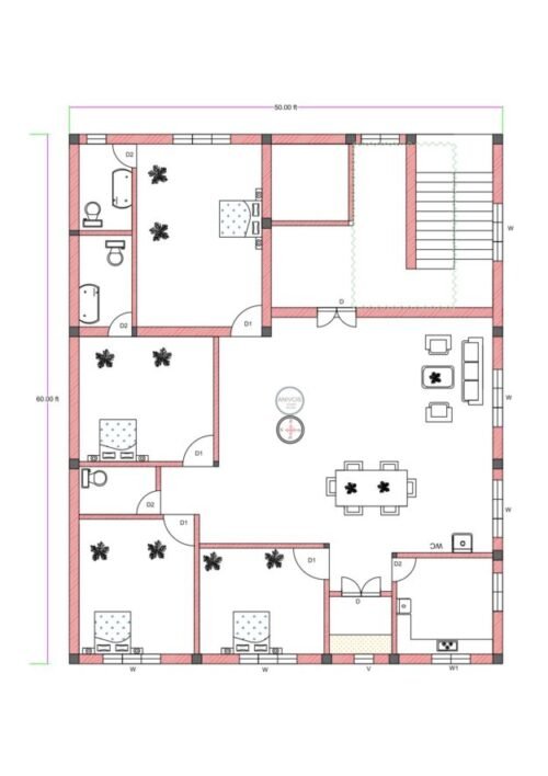 50x60 ft 4BHK