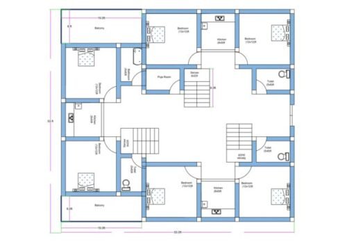 55x53 ft 2BHK 3 Flats Luxury 2.0