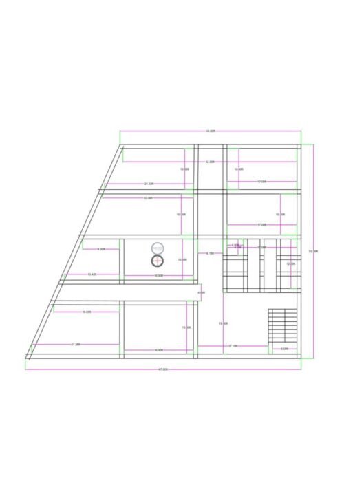 62x55 ft Hospital Layout Irregular plot